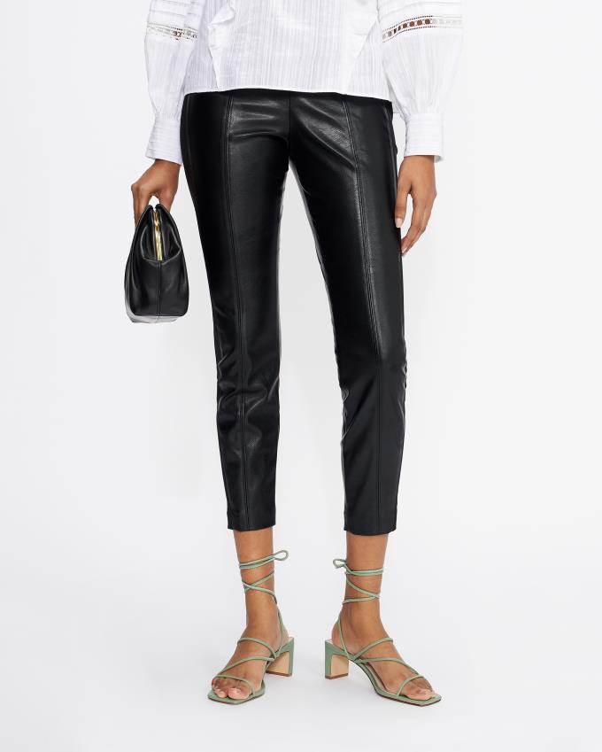 Leggings Ted Baker Faux leather Noir Femme | OOX-38757547